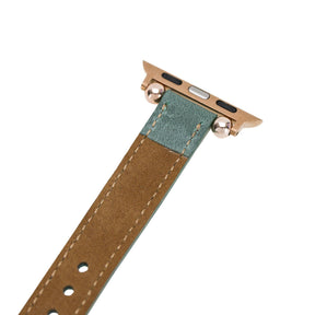 Seamy Ferro Style Apple Watch-band van echt leer