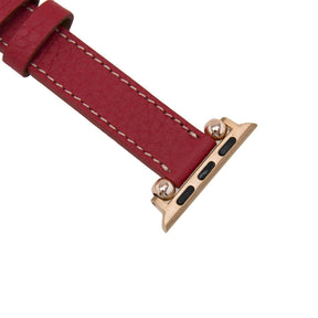 Seamy Ferro Style Apple Watch-band van echt leer