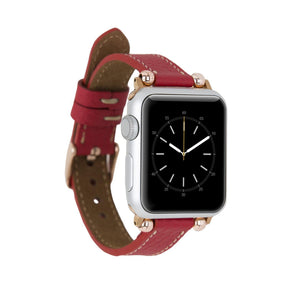 Seamy Ferro Style Apple Watch-band van echt leer
