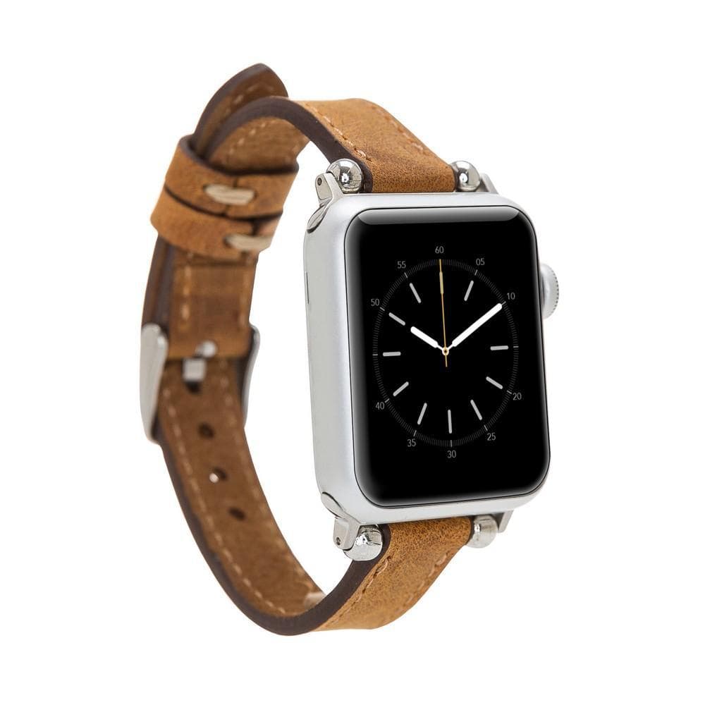 Seamy Ferro Style Apple Watch-band van echt leer