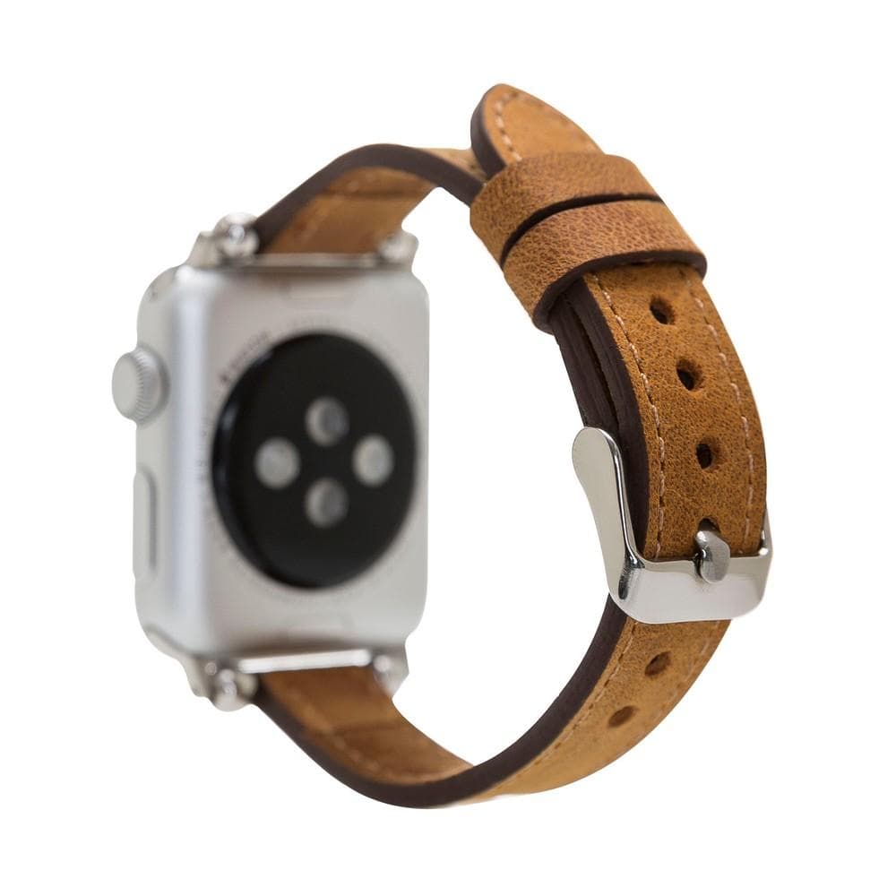 Seamy Ferro Style Apple Watch-band van echt leer