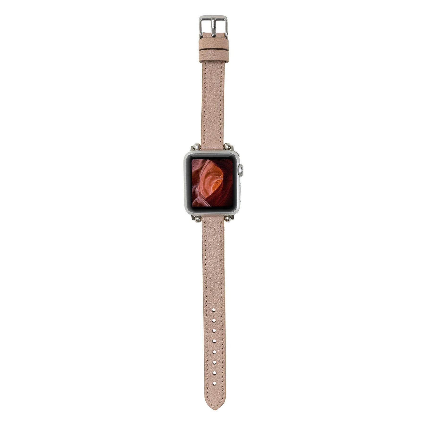 Seamy Ferro Style Apple Watch-band van echt leer