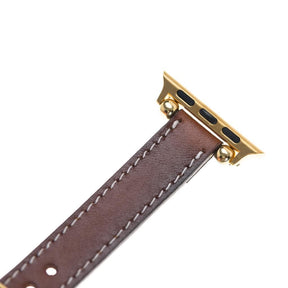 Seamy Ferro Style Apple Watch-band van echt leer