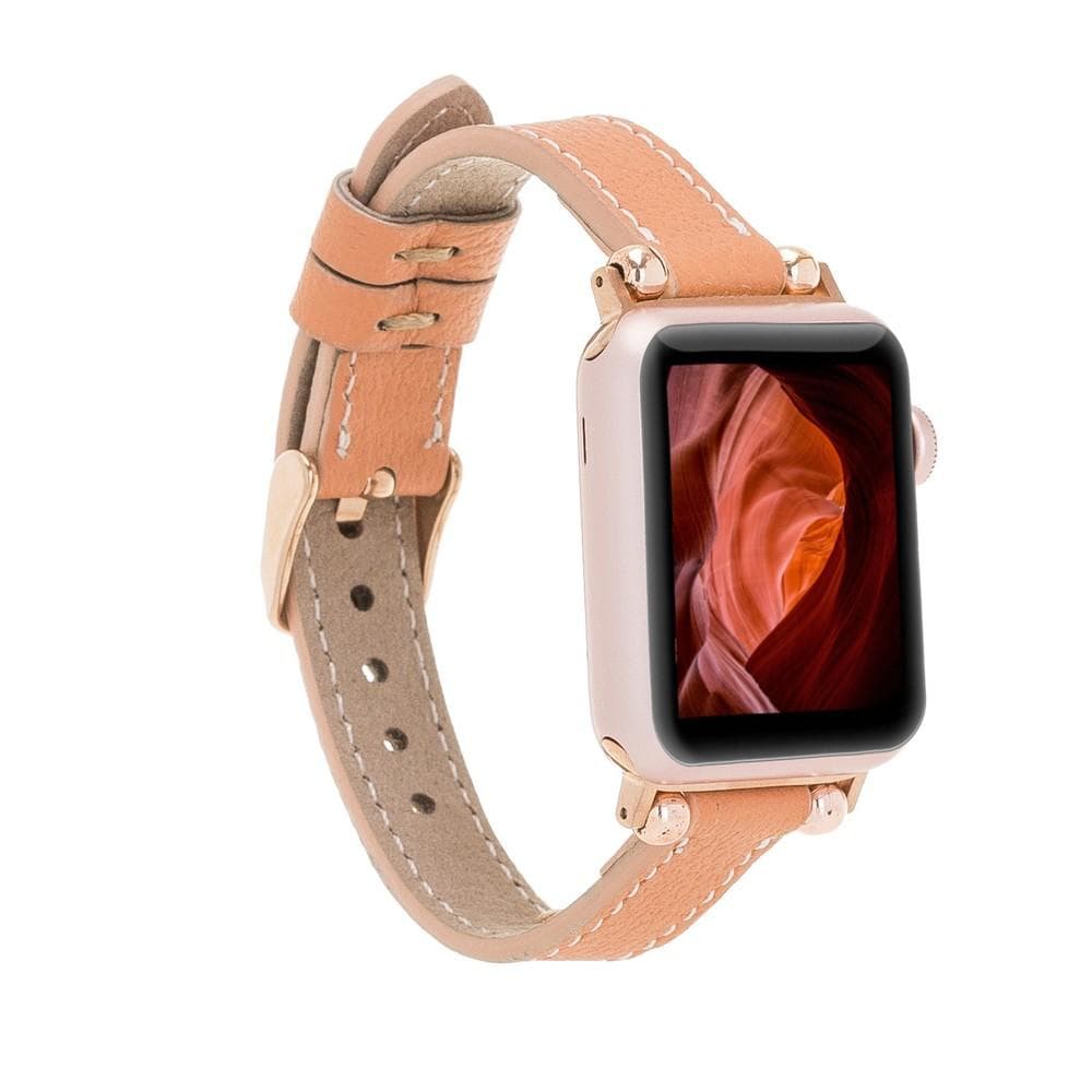 Seamy Ferro Style Apple Watch-band van echt leer
