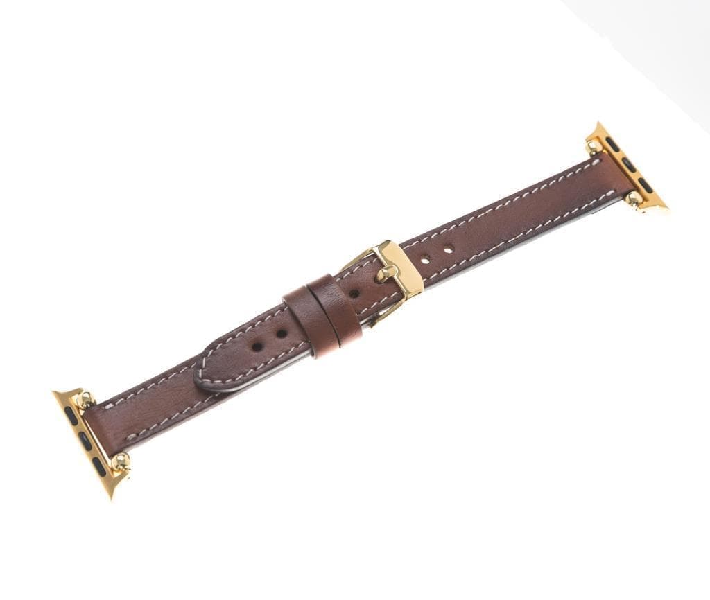 Seamy Ferro Style Apple Watch-band van echt leer