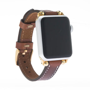 Seamy Ferro Style Apple Watch-band van echt leer