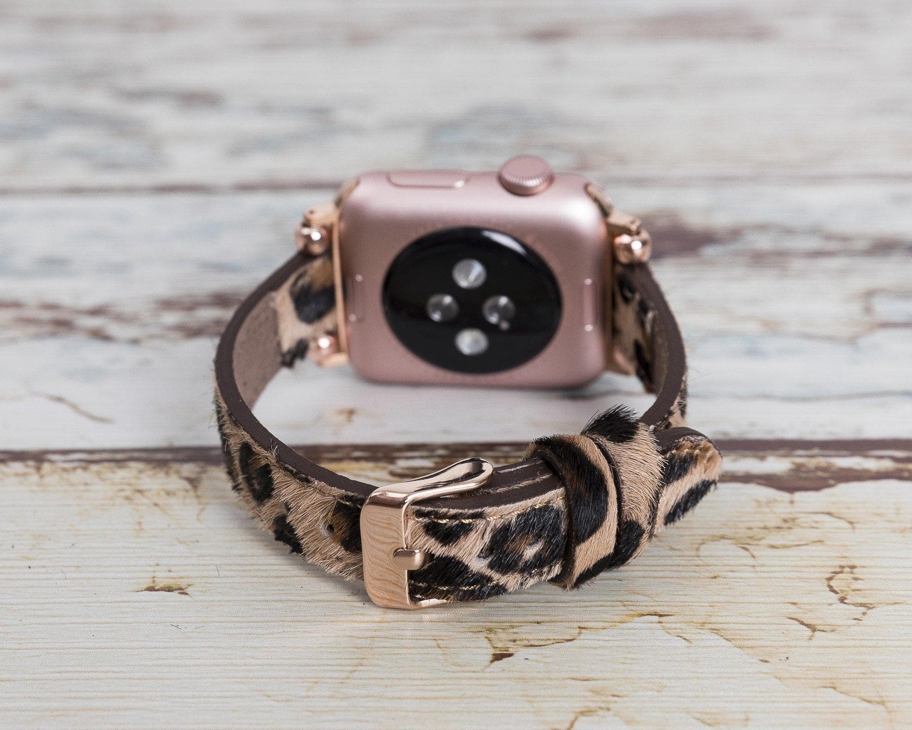 Seamy Ferro Style Apple Watch-band van echt leer