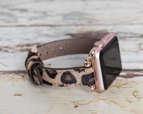 Seamy Ferro Style Apple Watch-band van echt leer