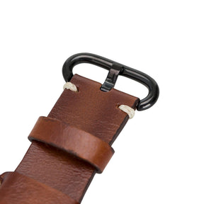 Pulsar-armband in manchetstijl van echt leer voor de Apple Watch