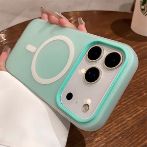 Achterkant van het telefoonhoesje met geïntegreerde magnetische ring