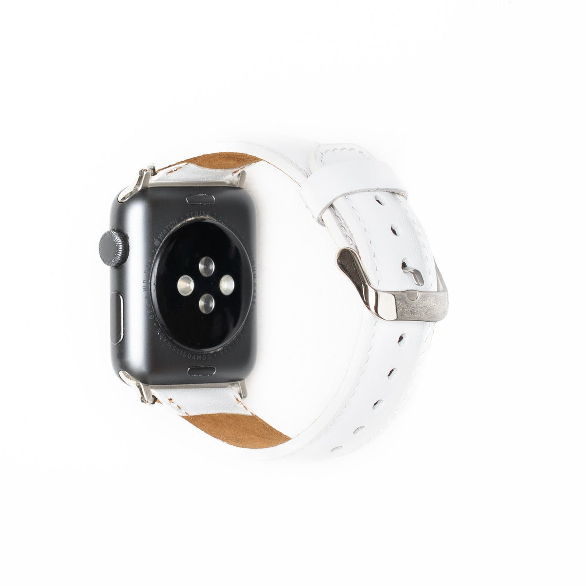 Leren Bandje Apple Watch - Sneeuw Wit - Oblac