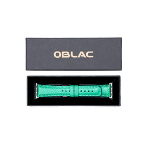 Leren Bandje Apple Watch - Gras Groen - Oblac