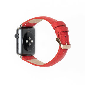 Leren Apple Watch Bandje - Ferrari Rood - Oblac